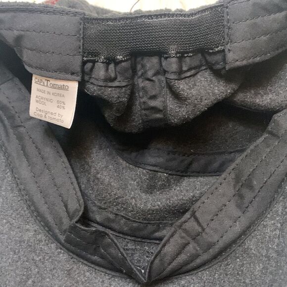 🟢3 for $20——CAP & Tomato wool blend flat top hat baseball hat gray with inset - Picture 9 of 9